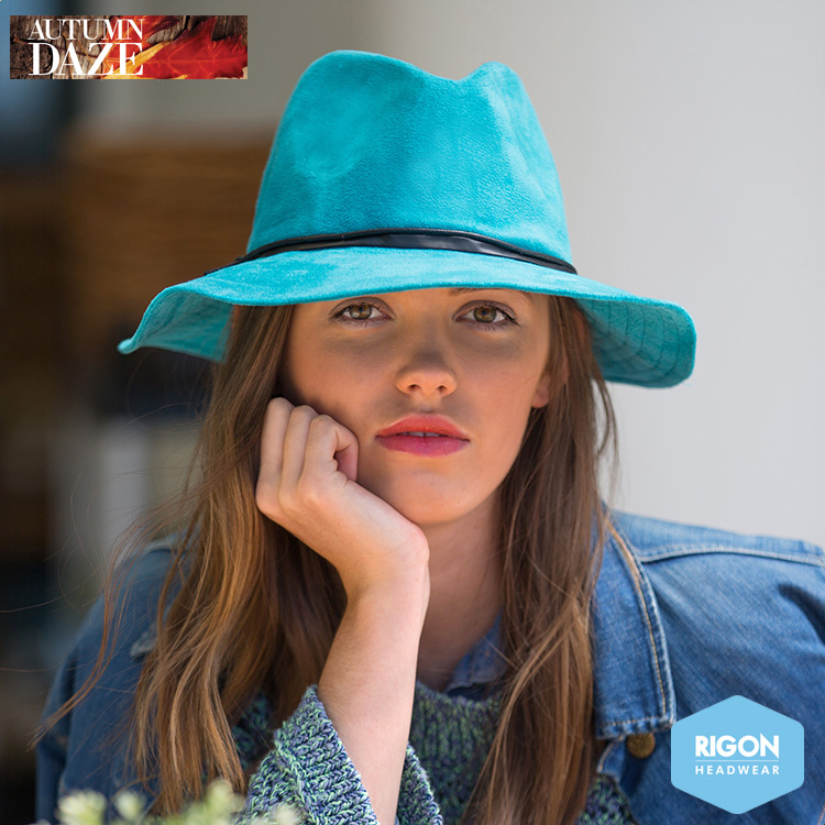 Celeste Suede Wide Brim Fedora