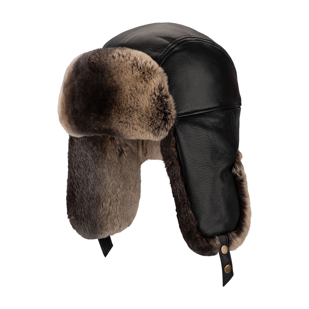 Alpine Heights - Lambskin Trapper W/ Rabbit Fur