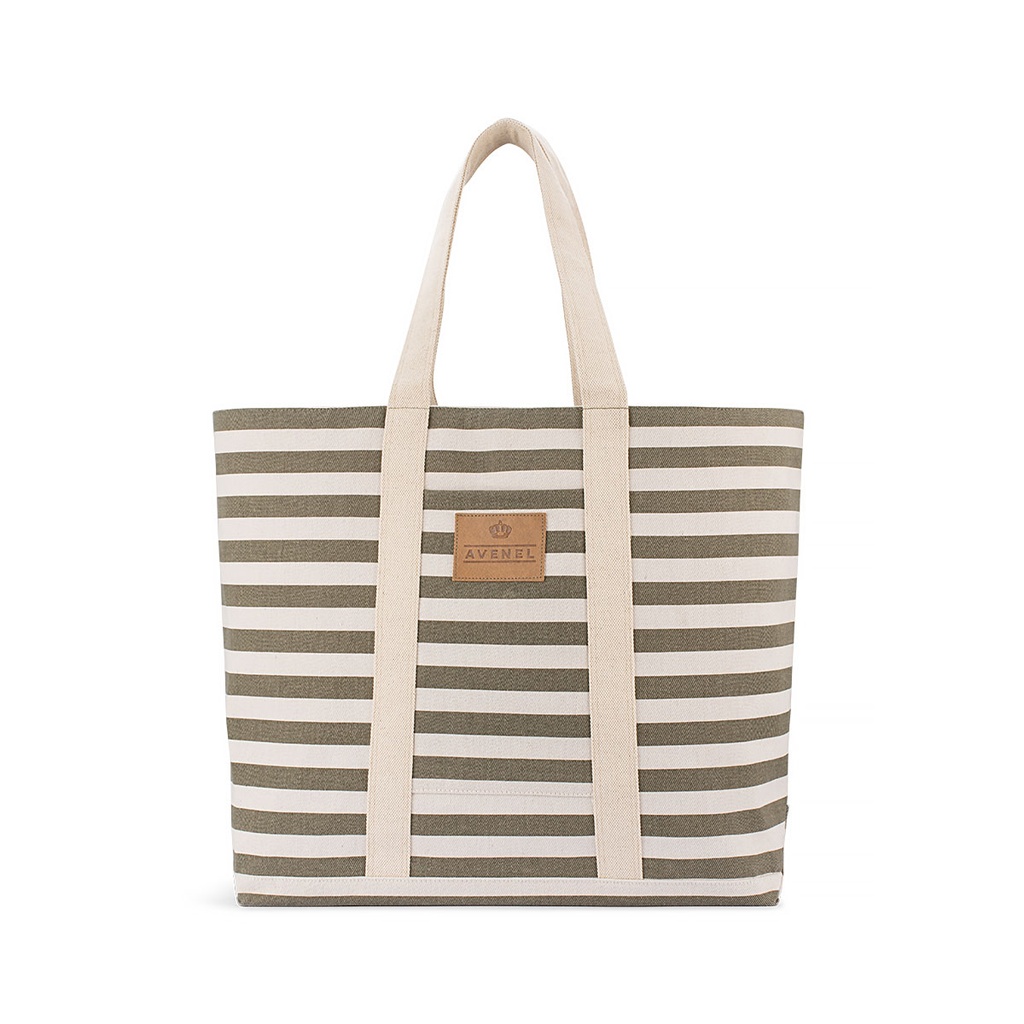 Antigua - Oversize Stripe Canvas Beach Bag
