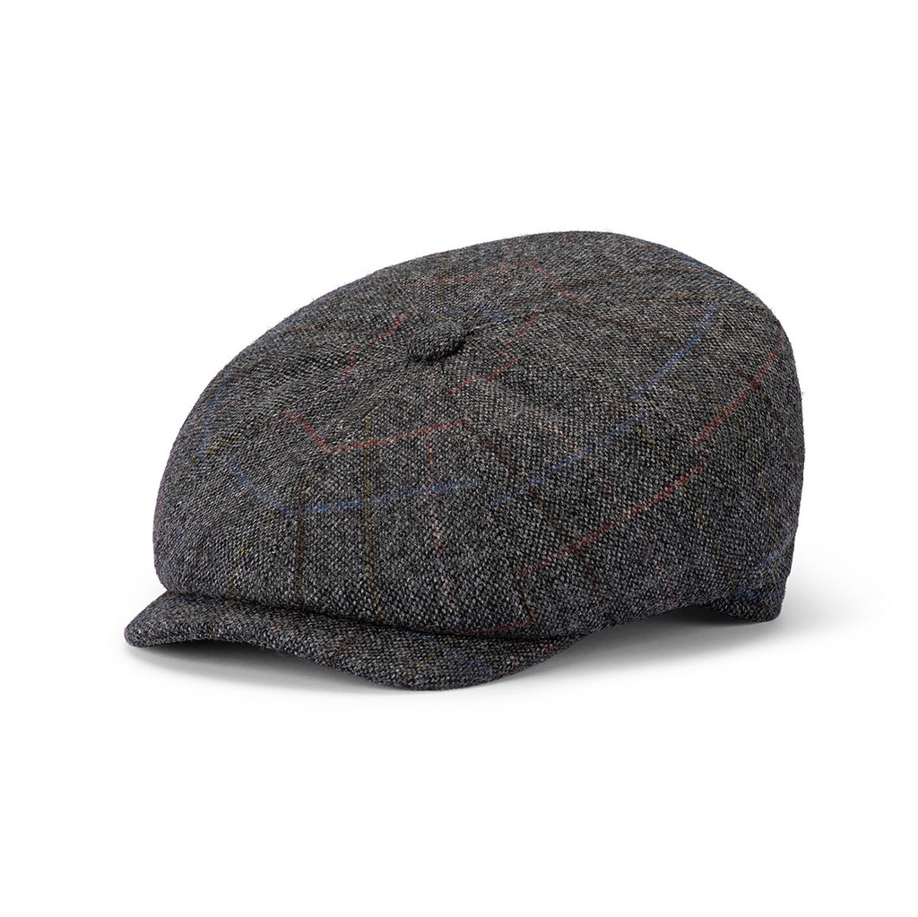 Argenta - Italian Pure New Wool Check 8Pce Newsboy