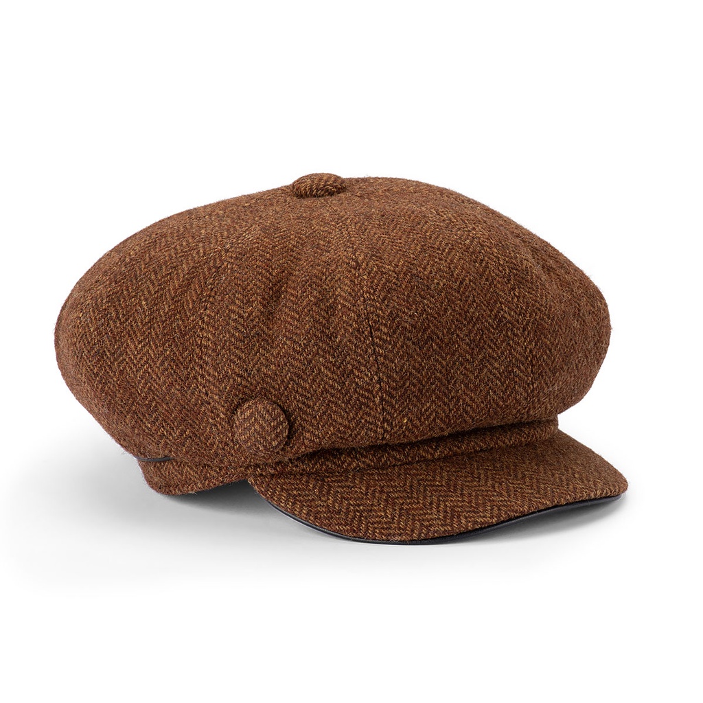Brydie - Tweed 10 Panel Bakerboy Cap