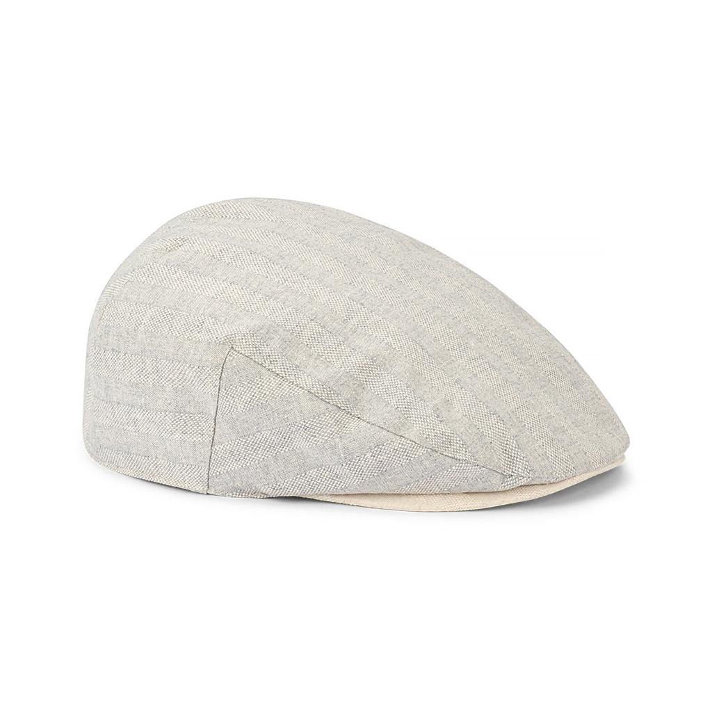 Manhattan - Linen Blend Textured Flat Cap