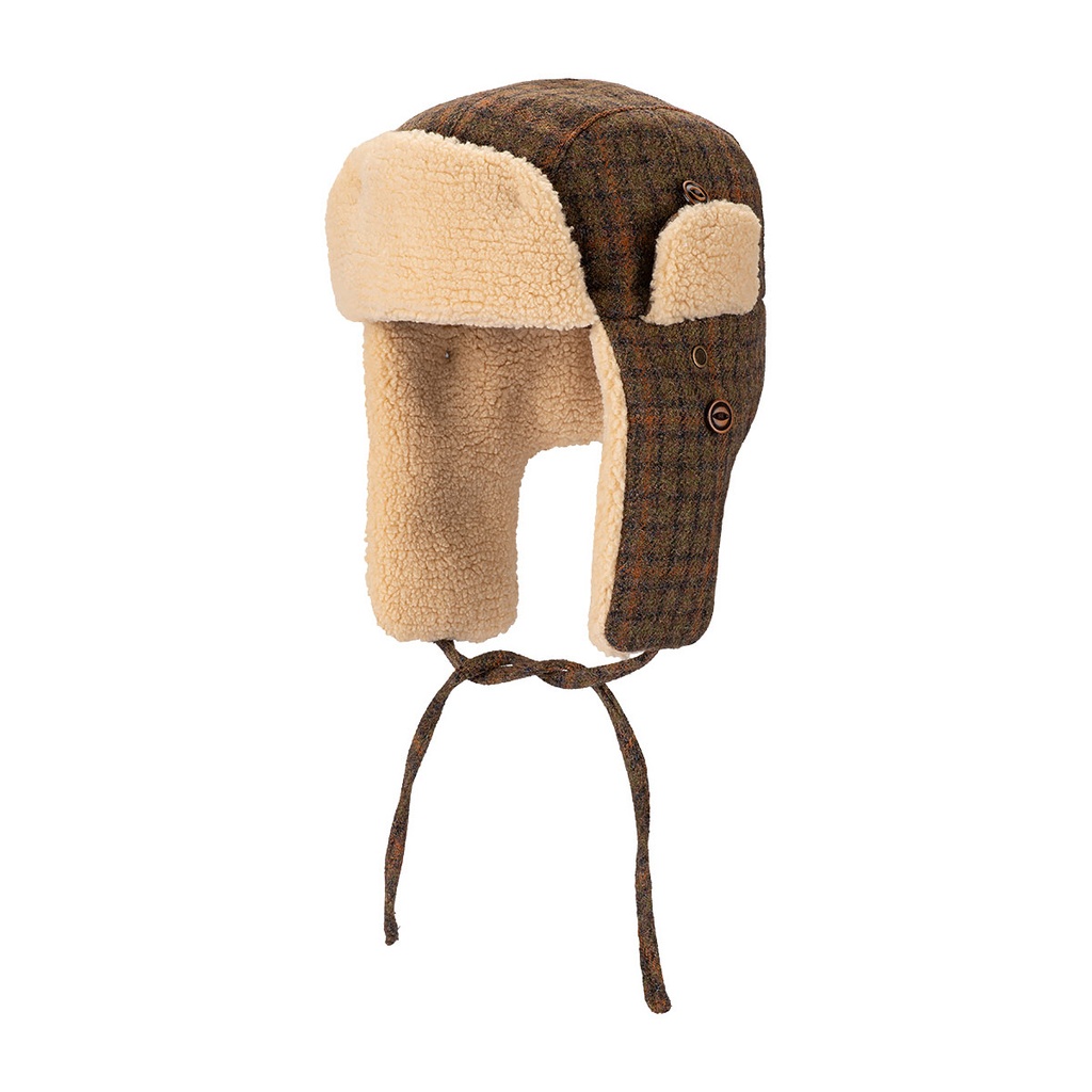 Rocky Summit - Check Wool Blend Sherpa Trapper