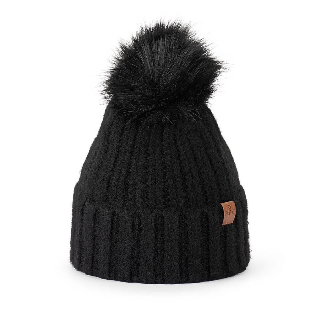 Snow Drift - Recycled Mix Rib Knit Pom Beanie