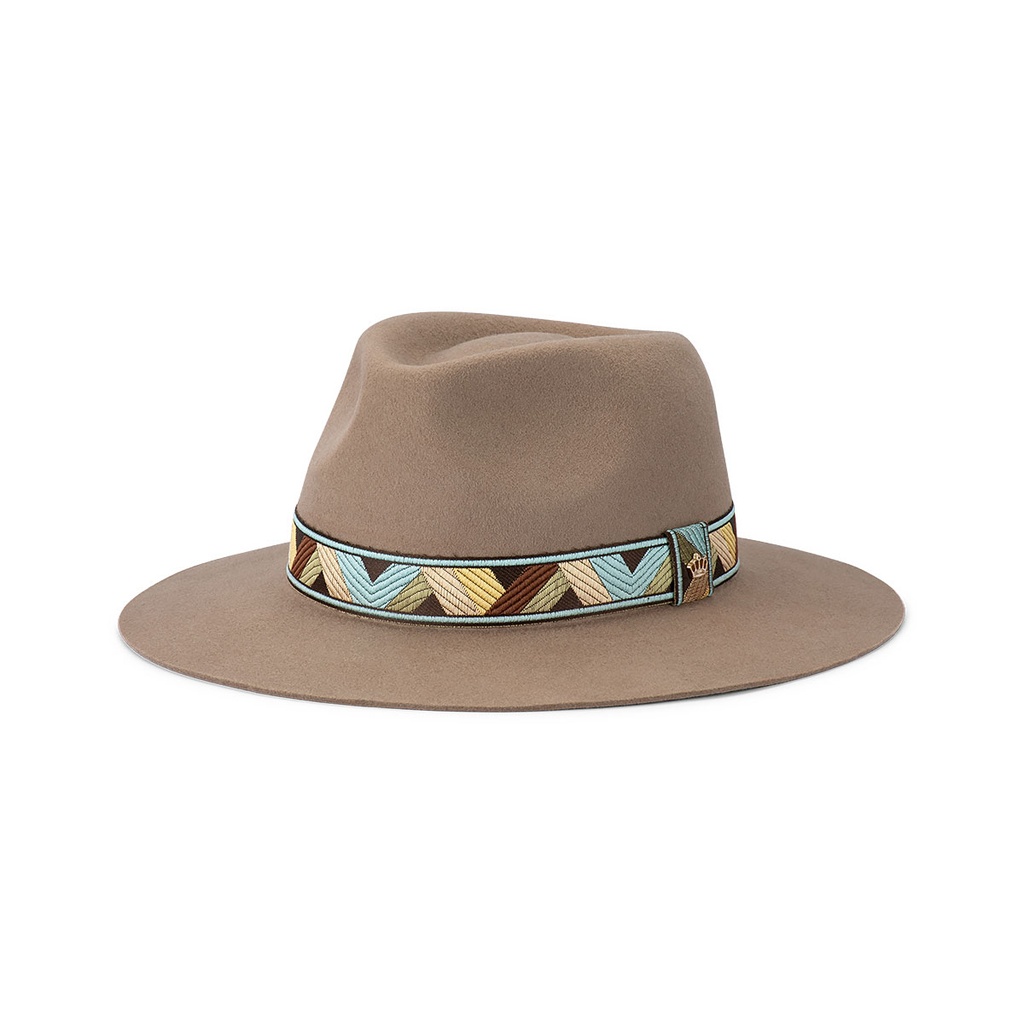 Tyra - Wool Felt Aztec Fedora